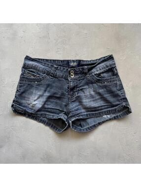 Vintage Y2K Angels Jeans Low Rise Mini Denim Shorts